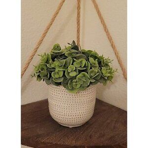 New Fake Lysimachia Plants in Ceramic Pot Artificial Succulents Flowers Potted